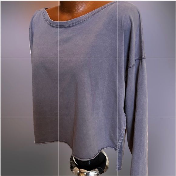 FP Movement Free People drop shoulder high low garment dyed cotton top M π - Picture 1 of 9